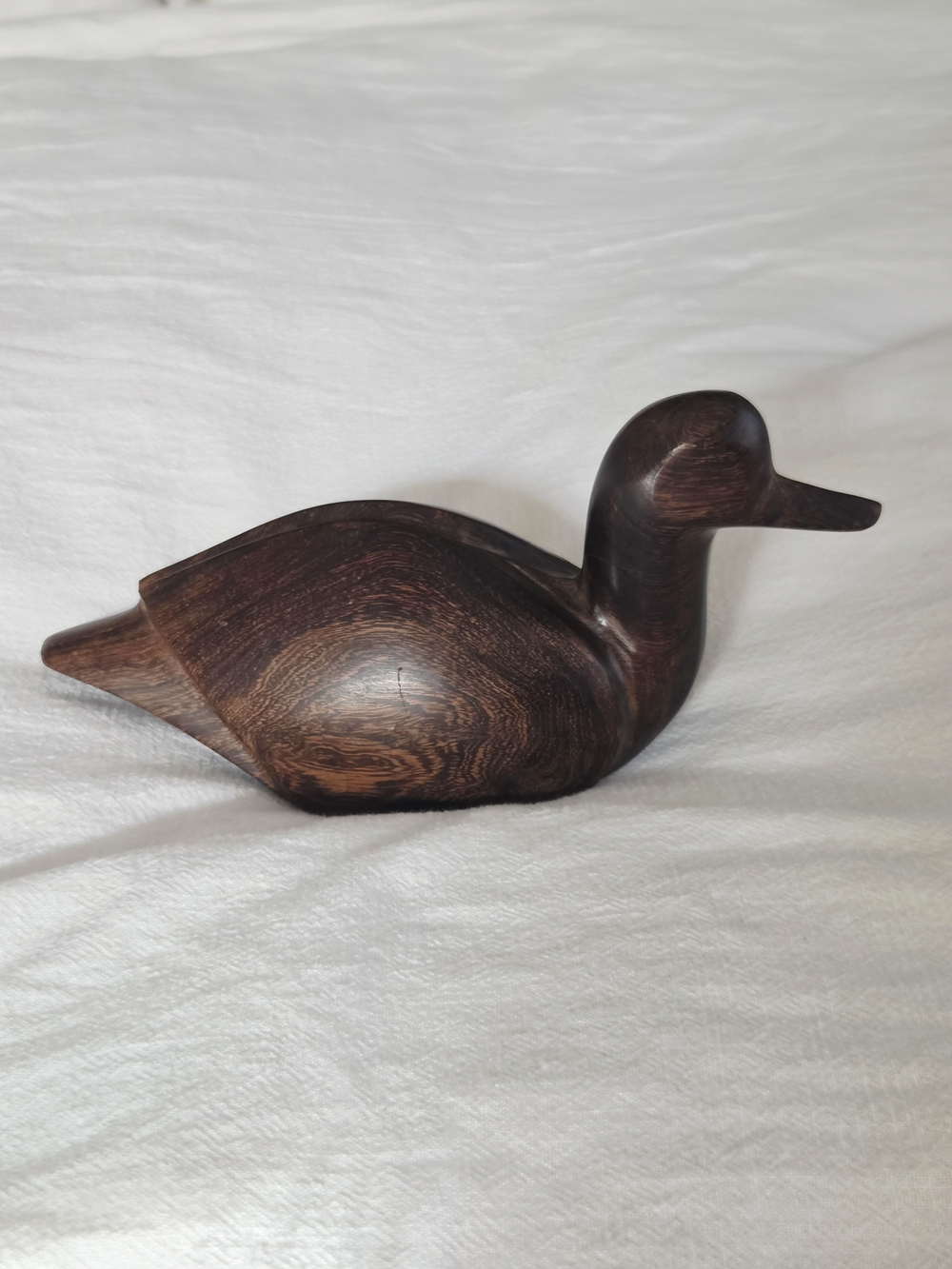 Handcrafted Solid Ironwood Duck Sculpture - Picture 2 of 8